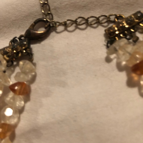 Burnt Orange and White Beaded Choker - Picture 4 of 4